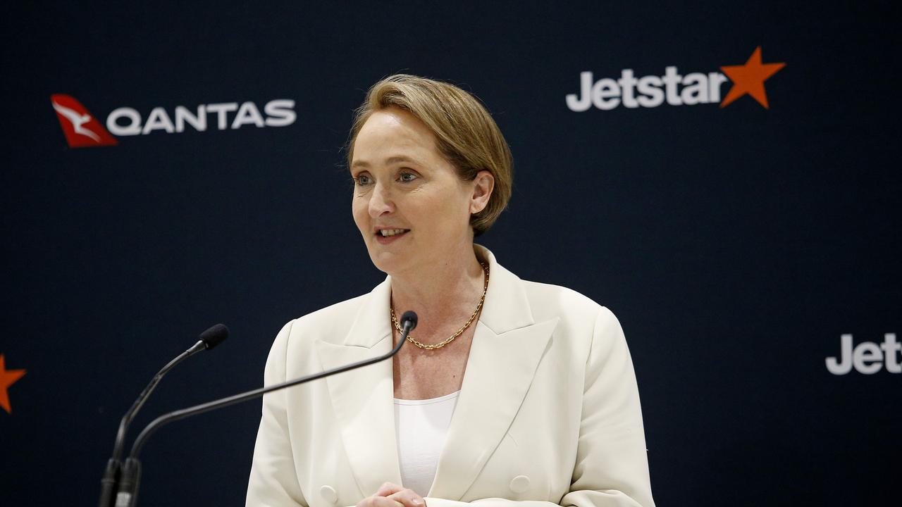 Qantas chief executive Vanessa Hudson said the expansion of Classic Plus to domestic flights was part of an additional $120m investment the airline was making for customers. Picture: NewsWire / John Appleyard.