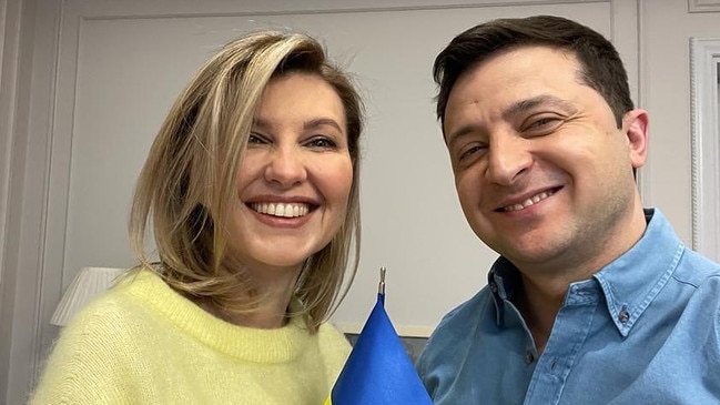 Olena Zelenska and her husband, Ukrainian President Volodymyr Zelenskyy. Picture: Instagram