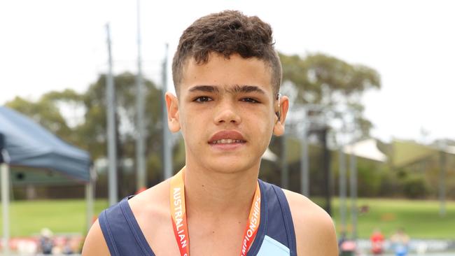 Lismore para-athlete Malachi Canning at the 2019 Australian All Schools National Championships in Perth.