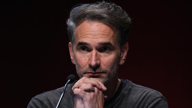 Todd Sampson showed off his bloodied stomach in a shocking video posted to X. Picture: NCA NewsWire / Luis Ascui.