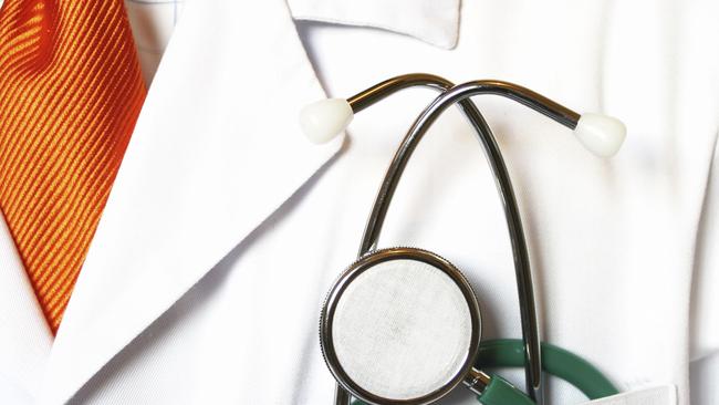 Generic Thinkstock image of a hospital doctor prepared to examine a patient with stethoscope in front pocket.