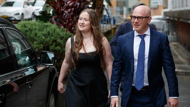 Richard Pratt’s love child Paula Hitchcock, pictured with husband Nassib Thoumi, is battling her half siblings in the Pratt family in the Supreme Court in Sydney. Picture: Max Mason-Hubers