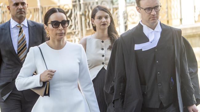 SYDNEY, AUSTRALIA. NewsWire Photos. FEBRUARY 7, 2025. Presenter and former ABC journalist Antoinette Lattouf arrives at  Federal court, Sydney.Picture: NewsWire / Jeremy Piper