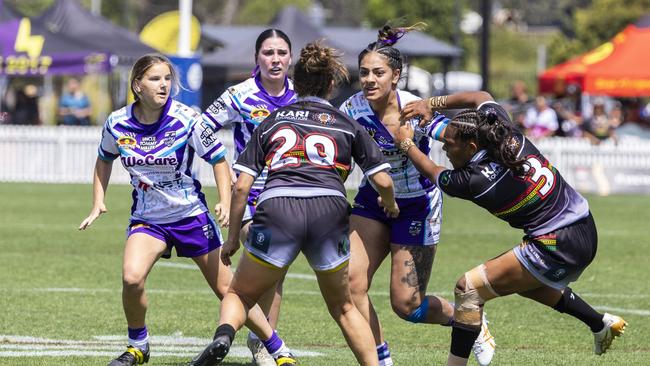 U17s girls Koori Knockout grand final, Northern United Dirawongs vs Minda Sisters. Picture: Andrea Francolini