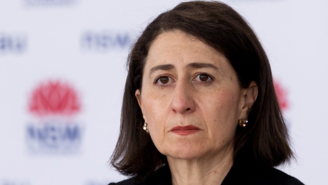 NSW Premier Gladys Berejiklian apologised to businesses who have struggled to get government financial support. Picture: Brook Mitchell/Getty Images