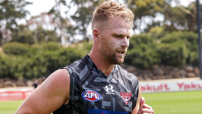 A question mark hangs over Jake Stringer’s fitness. Picture: Ian Currie