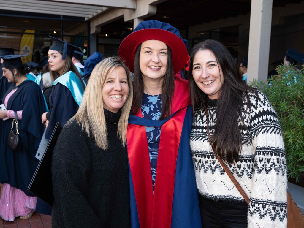 Hayley Moore, Dr Joyce Clearly and Sarah Keane. Picture: Brad Fleet