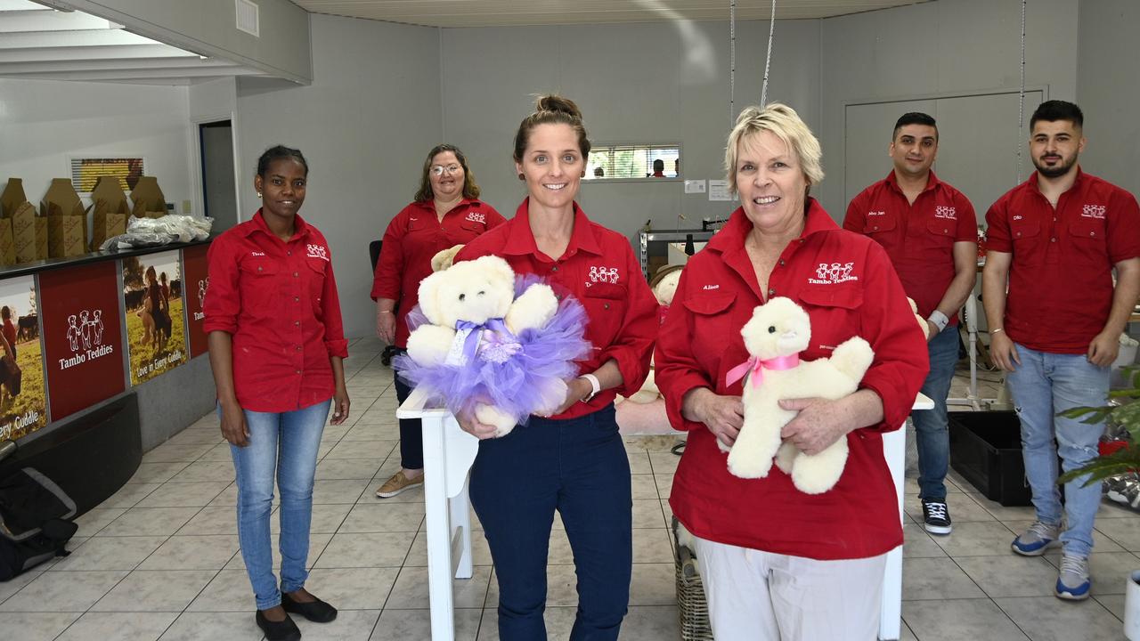 Tambo Teddies has relocated to larger premises on Water Street. Owners, Tammy Johnson (left) and Alison Shaw with staff from left; Tbrah Ghebrmedin, Paula Hearn, Khalil Rash and Dilo Maho.