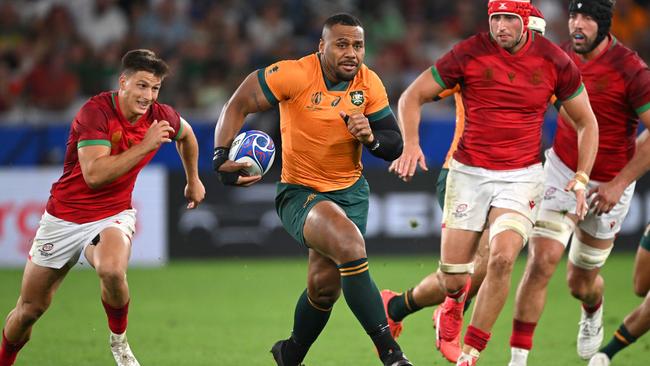 Samu Kerevi finds open space. Picture: Stu Forster/Getty Images