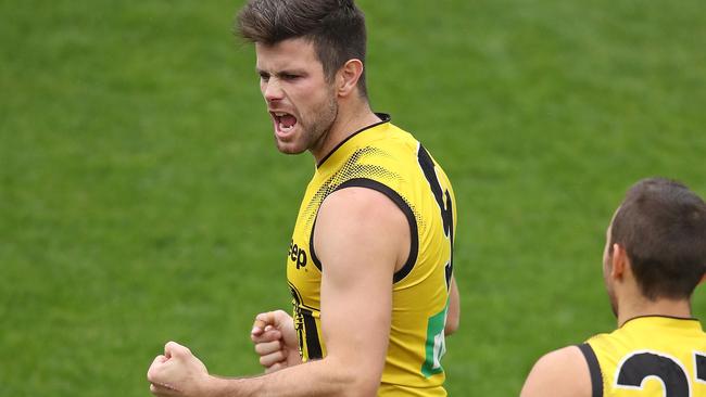 Trent Cotchin dodged the Ben Jacobs tag on Sunday.