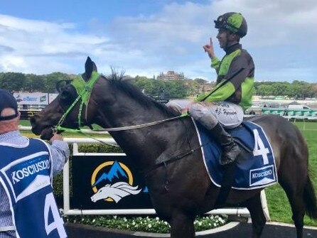 Adam Hyeronimus rode John Shelton-trained Belflyer to victory in the inaugural $1.3M The Kosciuszko at Royal Randwick on October 13, 2018. Hyeronimus was apprenticed to Shelton in Grafton in 2008.