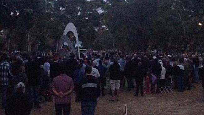 The Anzac Day dawn service at the Blackboy Hill training camp commemorative site in Greenmount. Picture: Kaitlyn Offer