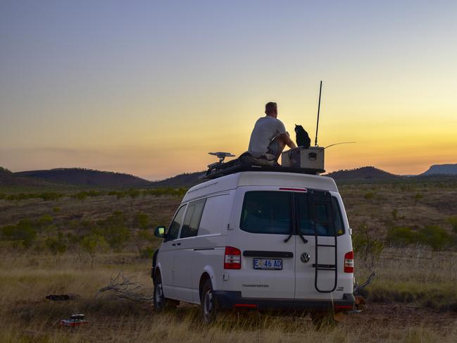 Richard East and Willow have seen some amazing places around Australia. Picture: Supplied by Richard East