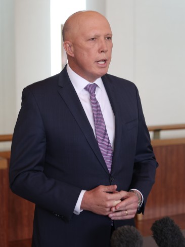 Peter Dutton said the world was “stands as one” to condemn the actions of Russian President Vladimir Putin, but it was “tragic” China had not voiced its anger over the attacks. Picture: NCA NewsWire / Gary Ramage