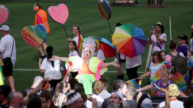 The sold out crowd was swept off their feet by the parade. Picture: Damian Shaw