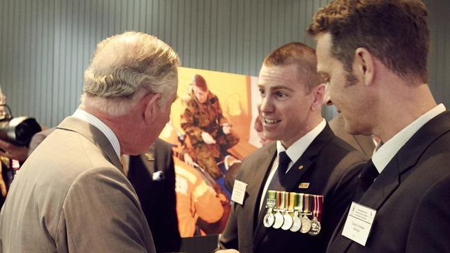 Jason Dolan, from Manly, meeting Prince Charles, at Macquarie, Martin Place. Picture credit: Flashpoint Labs.