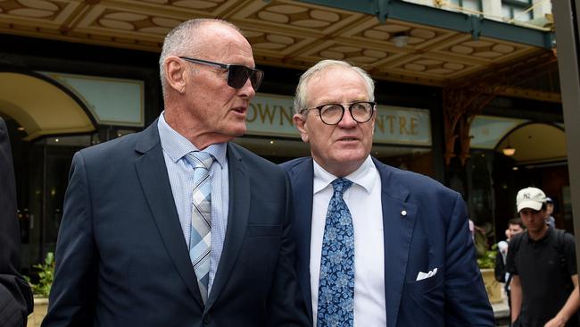 Chris Dawson, left, with lawyer Greg Walsh, right. Picture: AAP