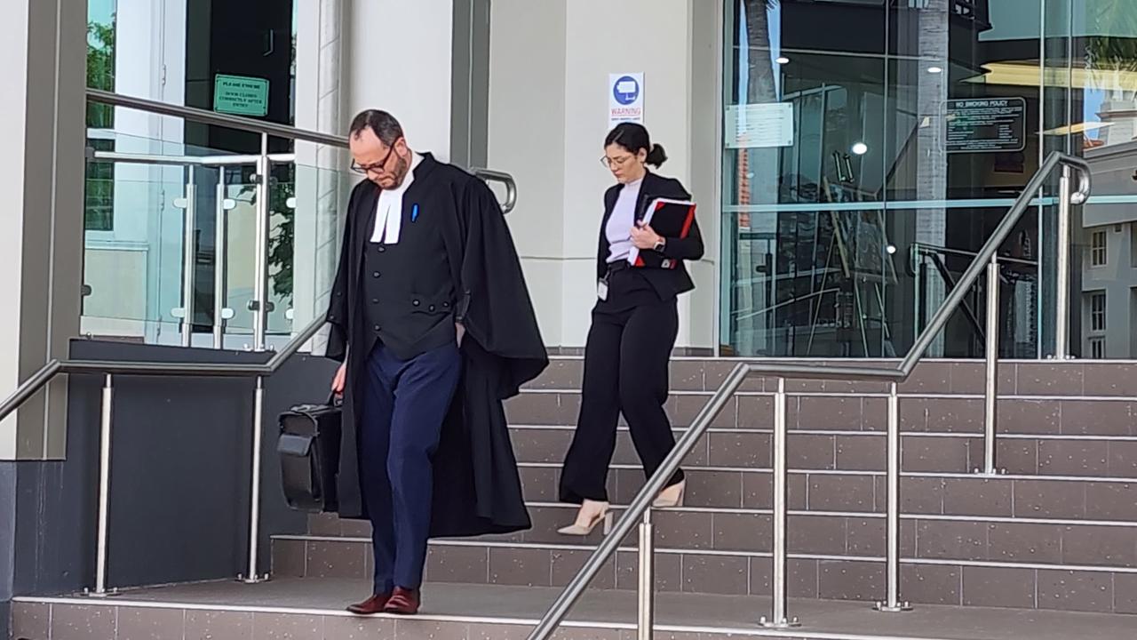 Crown prosecutor Joshua Phillips leaving Rockhampton Courthouse. Picture: Aden Stokes