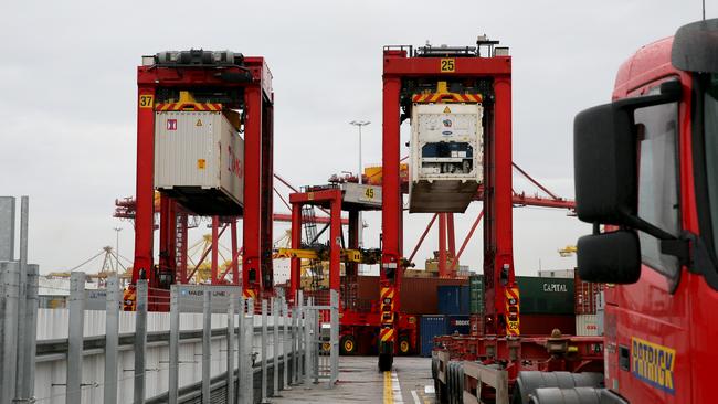 Patrick’s Port Botany container terminal in Sydney.