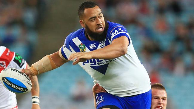 Sam Kasiano of the Bulldogs will be one of his clubs most experienced at the Nines.