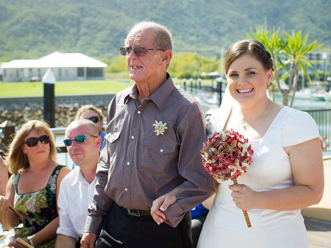 Stumpy with his daughter Cassie on her wedding day.