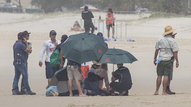 A camel handler has suffered facial and foot injuries on the Aquaman set. Picture: Jerad Williams