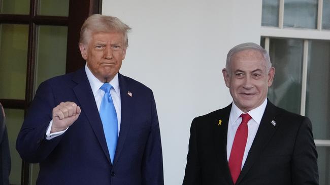 Donald Trump outlined the plan during a press conference with Benjamin Netanyahu. Picture: AP.