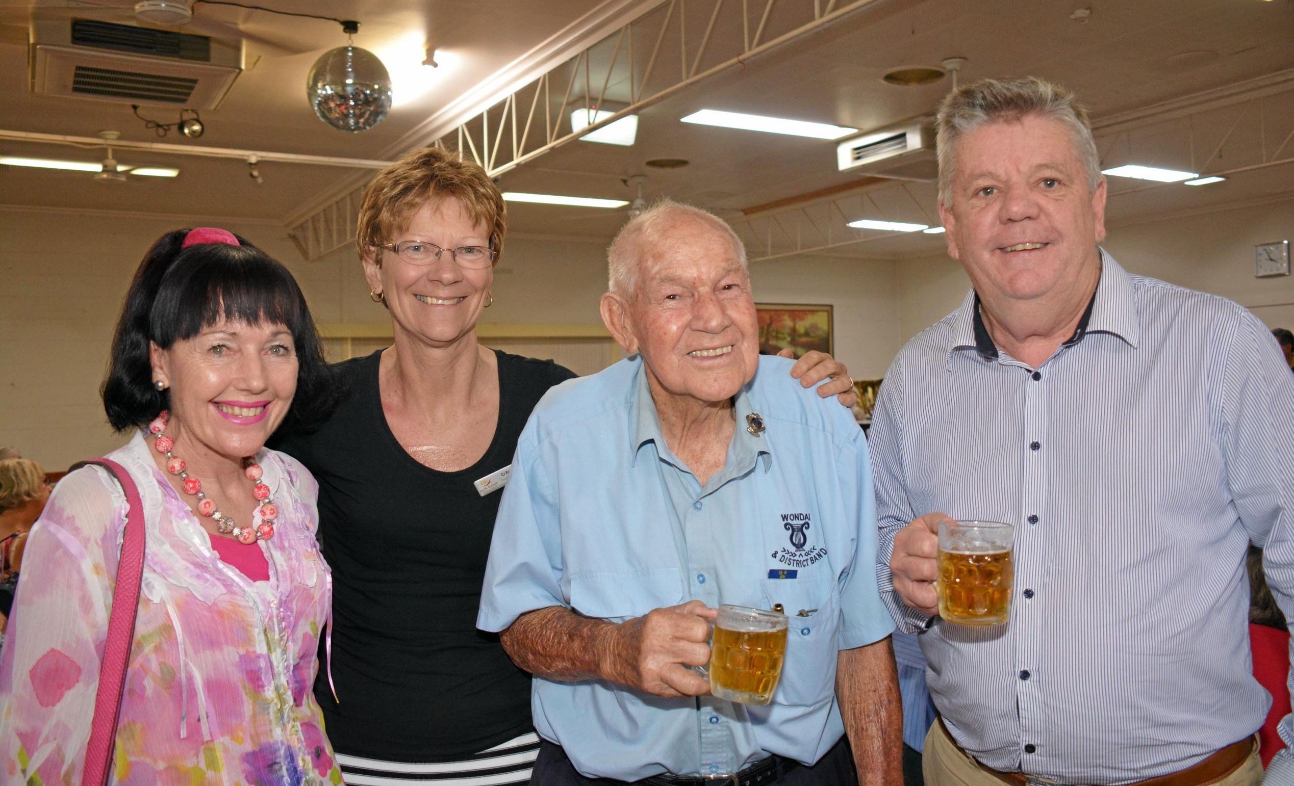 Kathy Duff, Ros Heit, Percy Iszlaub and Wayne Kratzmann. Photo Kate Darvall/ South Burnett Times. Picture: Kate Darvall