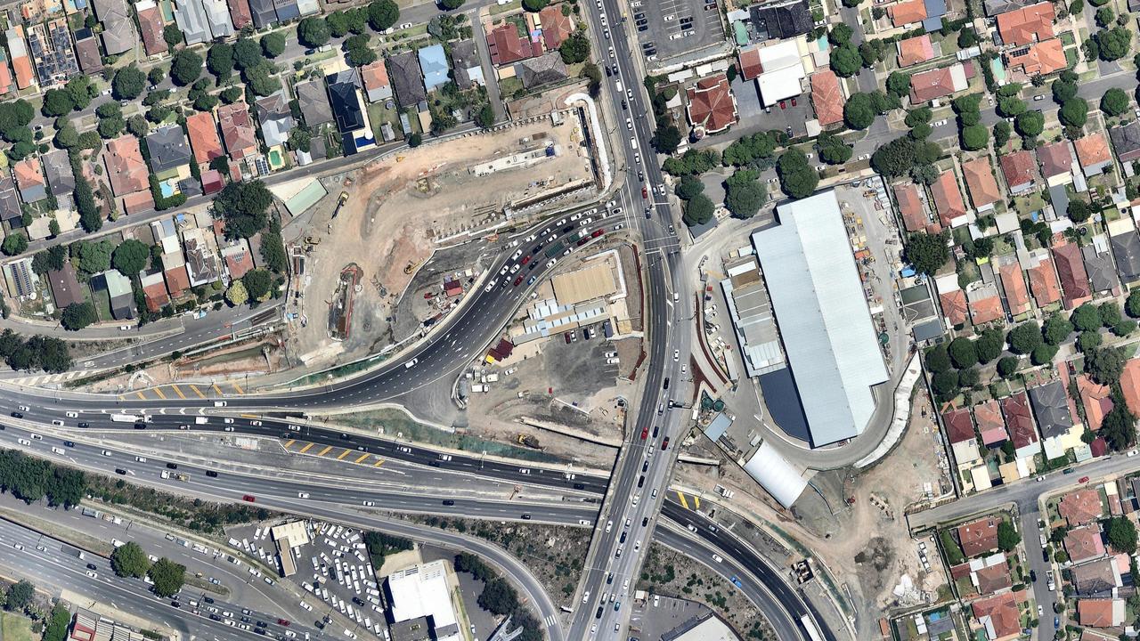 Transurban, which owns all Sydney’s toll roads except the Harbour Bridge and Tunnel, collected $2.27 billion in toll fees from its global network in the 2021 financial year, a flat result on 2020 thanks to rolling lockdowns. Picture: via Nearmap