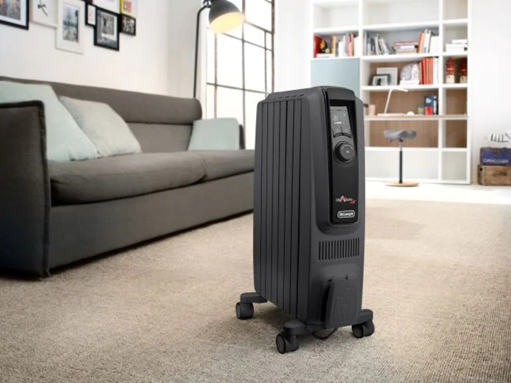 Oil heaters are the way to go for a warm and budget-friendly winter. Picture: De’Longhi.