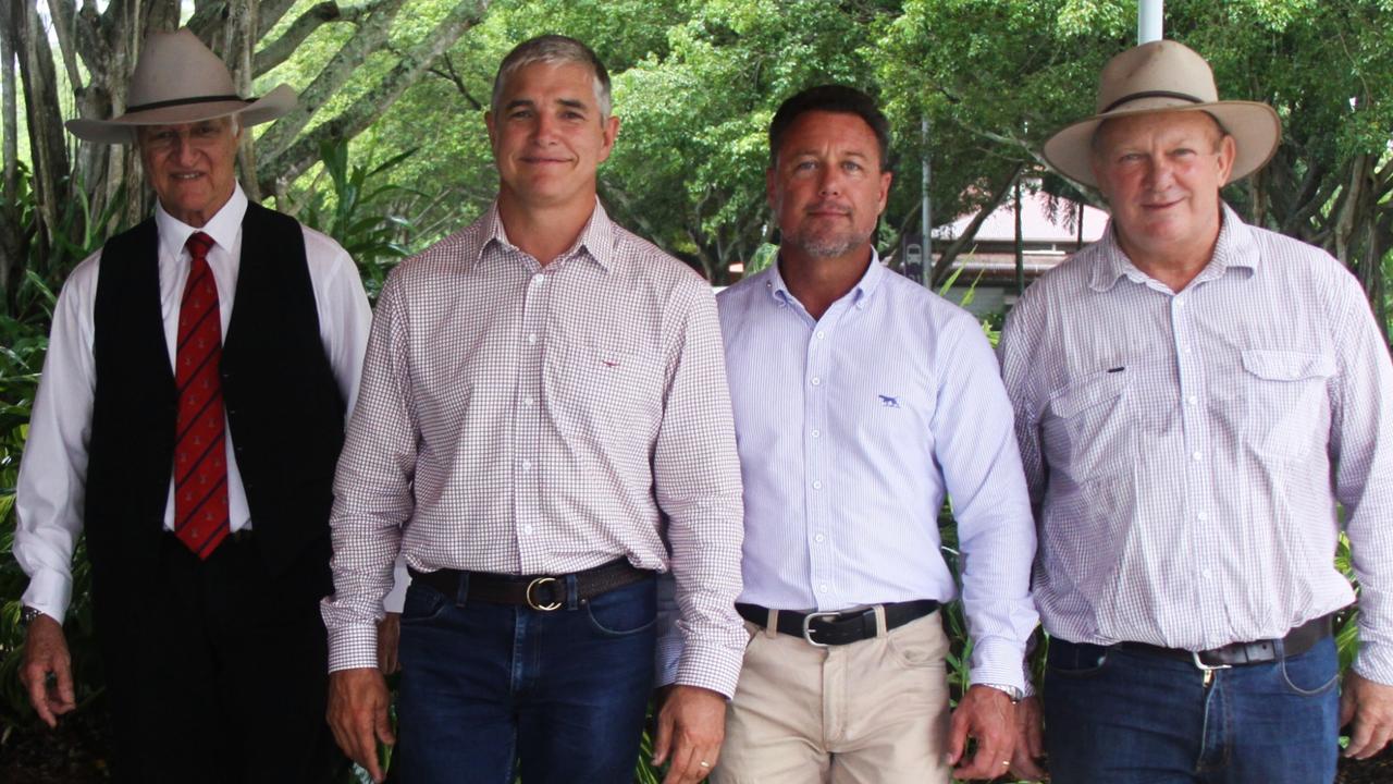 Katter Australia Party MPs Bob Katter, Robbie Katter, Nick Dametto and Shane Knuth. Picture: Alison Paterson