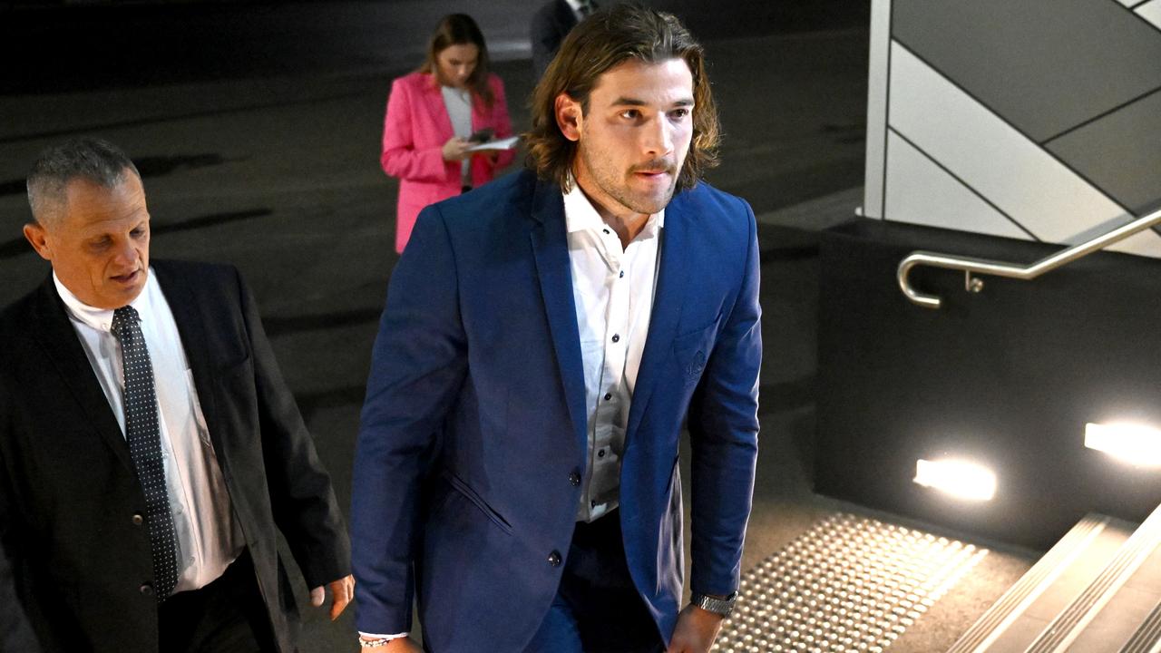 Patrick Carrigan at the NRL Judiciary. Photo: NRL Images