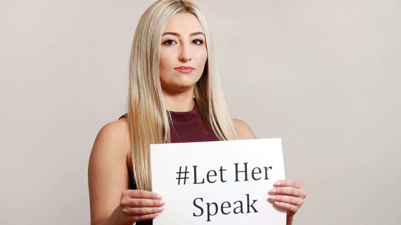 Lavinia Duga is a sexual assault survivor and has been advocating for a change in the Northern Territory sexual assault victim gag laws through the #LetHerSpeak campaign. Picture: Richard Dobson