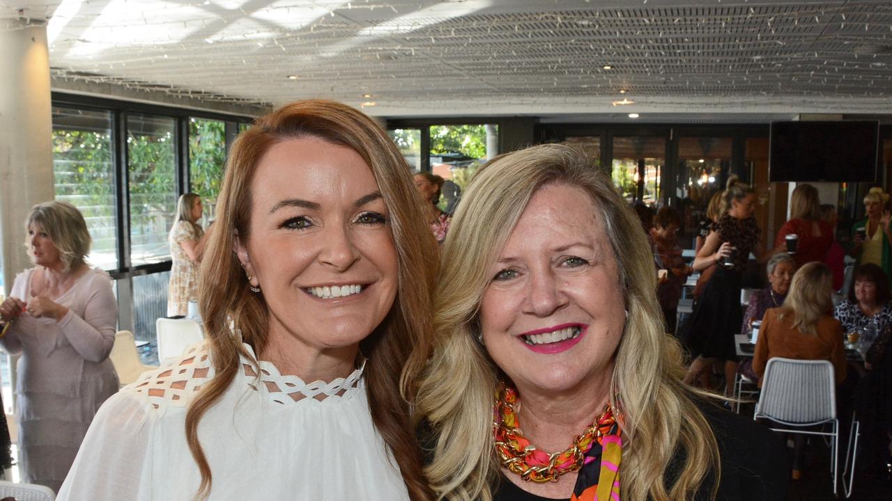 Belinda Dawes and Karen Phillips at Early Risers Gold Coast Women in Business breakfast at Edgewater Dining, Isle of Capri. Pic: Regina King