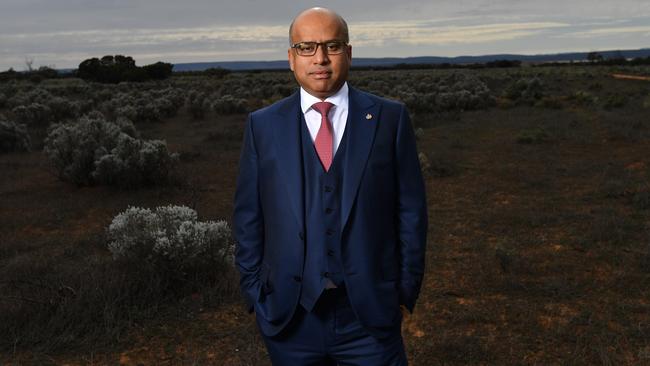 Executive Chairman of GFG Alliance Sanjeev Gupta near Whyalla. Picture: AAP / David Mariuz