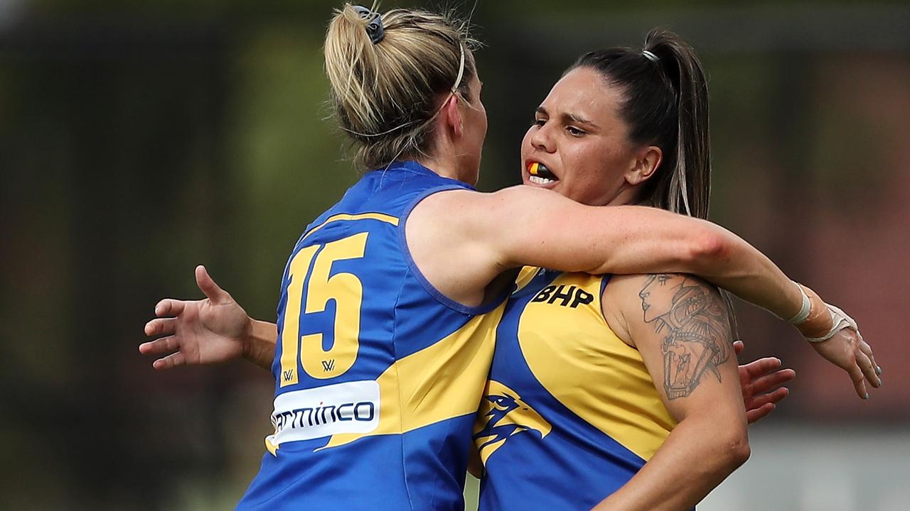 Imahra Cameron kicked three goals in the Eagles’ win. Picture: Getty