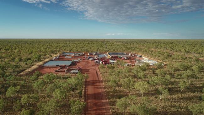 Origin Energy's Kyalla well gas site near Daly Waters in the Northern Territory's Beetaloo Basin