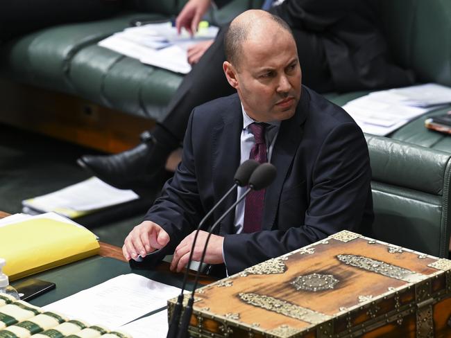 CANBERRA, AUSTRALIA - NewsWire Photos JUNE 24 2021: Treasurer, Josh Frydenberg during Question Time at Parliament House in Canberra. Picture: NCA NewsWire / Martin Ollman