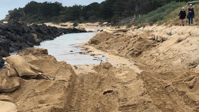 Portsea’s front beach is a mess.