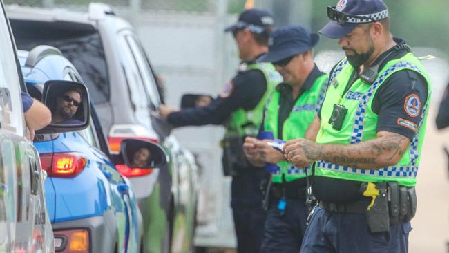 NT Police open their Easter Driving Blitz targeting alcohol and drugs on the road. Picture Glenn Campbell