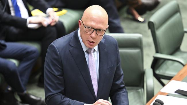 Much of the Canberra press gallery has characterised Opposition Leader Peter Dutton as divisive and incapable of leadership. Picture: NewsWire / Martin Ollman