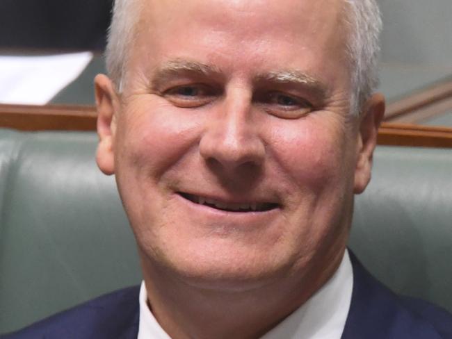 Australian Veterans' Affairs Minister Michael McCormack reacts during House of Representatives Question Time at Parliament House in Canberra, Wednesday, February 14, 2018.  (AAP Image/Lukas Coch) NO ARCHIVING