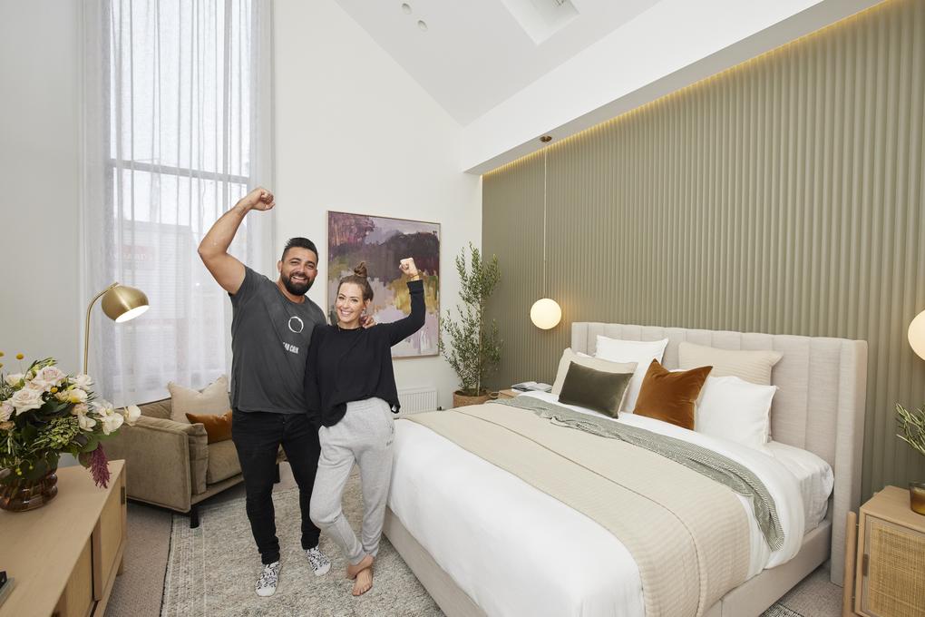 Ronnie and Georgia’s room impressed the judges with their lofty ceilings. Picture: Supplied, Channel 9