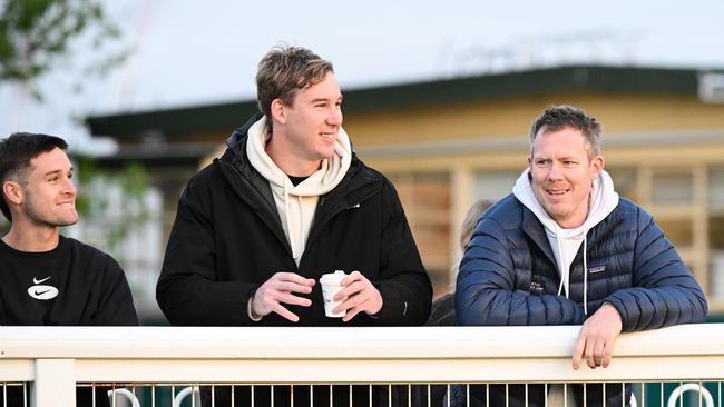 Richmond footballers and Soulcombe part owners Jayden Short, Tom Lynch and Jack Riewoldt. Picture: Getty Images.