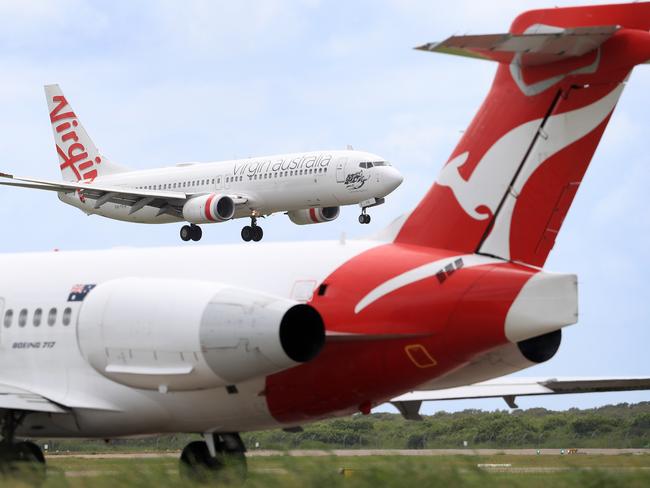 The good old days: incoming and outgoing at Brisbane domestic airport. Picture: Adam Head