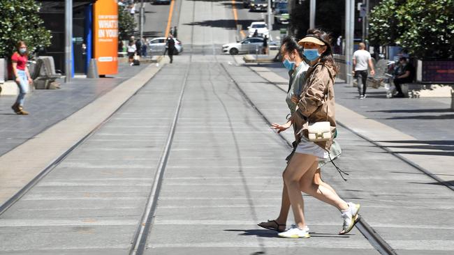 Masks are still mandatory in Victoria. Picture: AFP