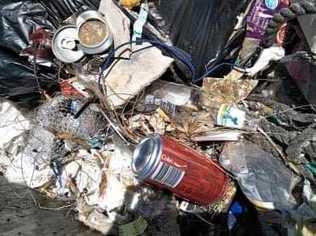 The dumping of rubbish into private wheelie bins on Laurel Rd has residents there furious. Picture: Contributed