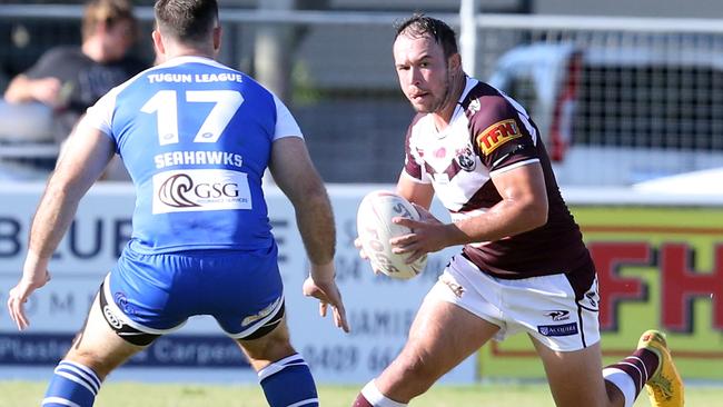 Action Shots of the Burleigh Bears and Tugun Seahawks at 3pm Pizzey Park. Kurtis Rowe. 3 April 2022 Miami Picture by Richard Gosling