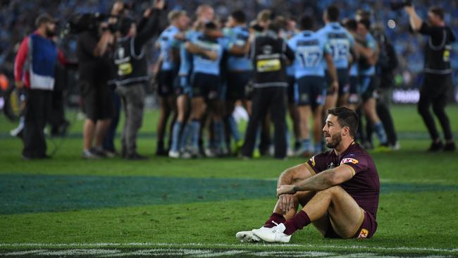 Ben Hunt dejected following NSW’s victory.