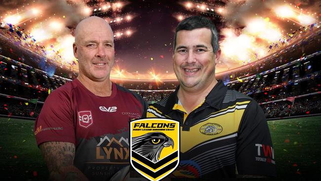Sunshine Coast 47th Battalion coaches Matt Smith and Zeke Field.